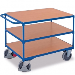Tischwagen mit 3 Ladeflächen, LxBxH 1390x800x920 mm, Tragkraft 500 kg