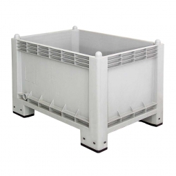 Volumenbox / Industriebox mit 4 Füßen, 300 Liter, LxBxH 1000x700x650 mm, Wände/Boden geschlossen, grau