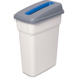 Abfall- und Wertstoffbehälter mit Einwurfschlitz, BxTxH 290x490x680 mm, eckig, 55 Liter