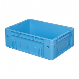 Schwerlastbehälter, geschlossen, PP, LxBxH 400x300x120 mm, 9 Liter, 2 Griffleisten, blau