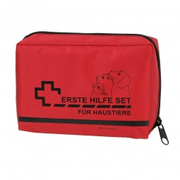 Erste-Hilfe-Set für Haustiere, rot, BxTxH 155x50x110 mm