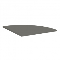 Viertelkreis-Verkettungsplatte 90° PREMIUM, Gaphit/Silber, BxT 800x800 mm