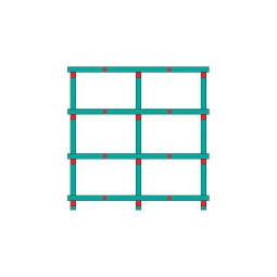 Kunststoffregal mit 4 Lagerebenen, Stecksystem, BxTxH 1800x500x1820 mm, 500 mm lichte Fachhöhe