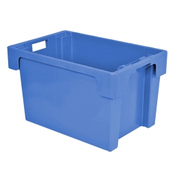 Drehstapelbehälter, LxBxH 600x400x350 mm, 60 Liter, blau