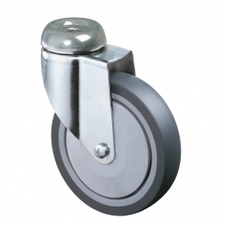Schwere Apparate-Lenkrolle, Rad-ØxB 125x32 mm, Tragkraft 100 kg, grau