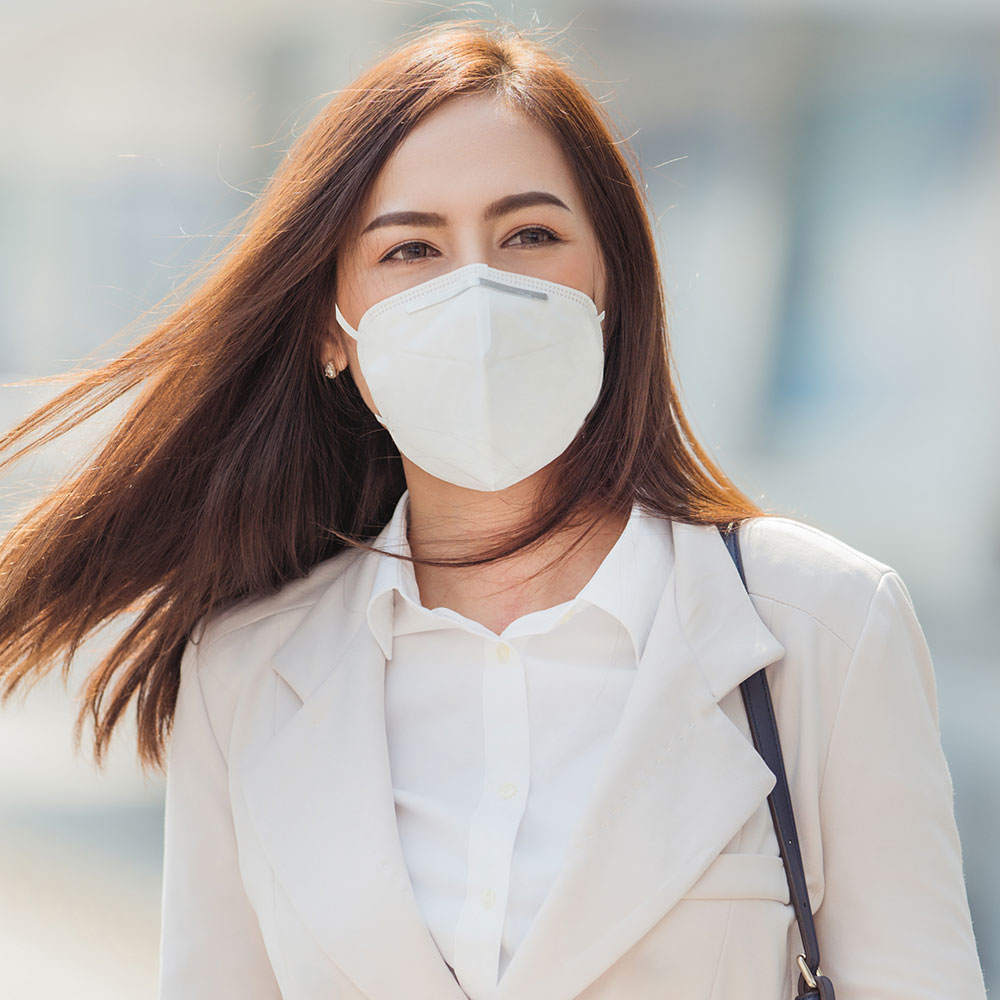 Mund- und Nasenschutz KN95 / FFP2 ohne Ventil, mit Nasenbügel und