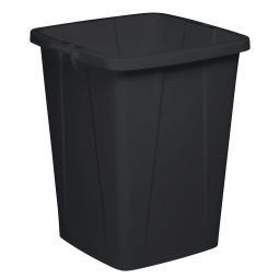 Abfall- und Wertstoffbehälter, eckig, 90 Liter, BxTxH 520x490x610 mm, schwarz