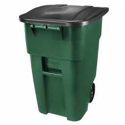 Mobiler Rollcontainer mit Deckel, Inhalt 189,3 Liter, grün, Deckel schwarz, (VE= 2 Stück)