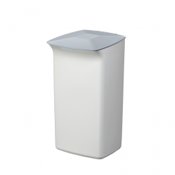 Abfall- und Wertstoffsammler mit Schanierdeckel, BxTxH 366x320x640 mm, 40 Liter, weiß/grau