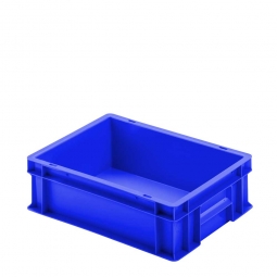 Euro-Stapelbehälter mit 2 Griffleisten, LxBxH 400x300x120 mm, blau