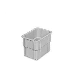 Einsatzkasten für Stapelbehälter 400x300 mm, LxBxH 131x91x102 mm, Farbe grau