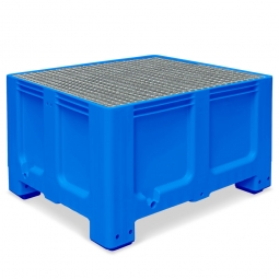 Abtropfbecken, Farbe blau, Material PE-HD, Volumen 610 Liter, LxBxH 1200x1000x760 mm