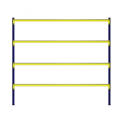 Weitspannregal mit 4 Stahlblechebenen, Stecksystem, BxTxH 2780x1005x2500 mm, Tragkraft 950 kg/Ebene