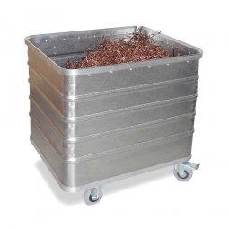Transportwagen aus Leichtmetall, 229 Liter, LxBxH 730x605x732 mm, Tragkraft 200 kg