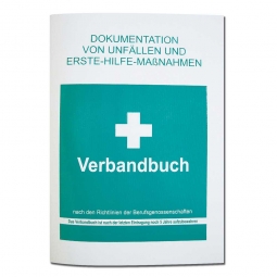 Verbandbuch, DIN A5, weiß/grün