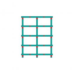 Kunststoffregal mit 5 Lagerebenen, Stecksystem, BxTxH 1500x500x1970 mm, 400 mm lichte Fachhöhe