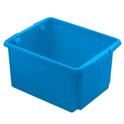 Leichter Drehstapelbehälter, LxBxH 455x360x245 mm, 32 Liter, blau