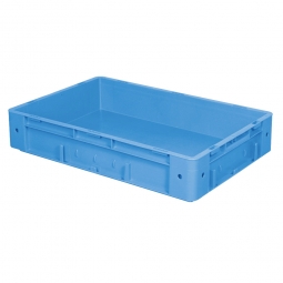 Schwerlastbehälter, geschlossen, PP, LxBxH 600x400x120 mm, 20 Liter, 2 Griffleisten, blau