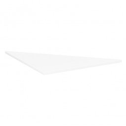 Verkettungsplatte ELEGANCE Dreieck 90°, Dekor weiß, BxT 800x800 mm
