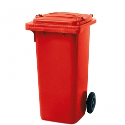 Müllbehälter, 120 Liter, rot, BxTxH 480x550x930 mm, Polyethylen, (PE-HD)
