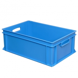 Eurobehälter mit 2 Durchfassgriffe, LxBxH 600x400x220 mm, 43 Liter, blau