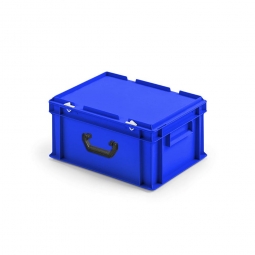 Euro-Koffer aus PP mit Tragegriff, LxBxH 400x300x185 mm, blau