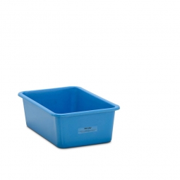 Rechteckbehälter aus GFK, Inhalt 100 Liter, blau, LxBxH 880x580x290 mm, Gewicht 5 kg