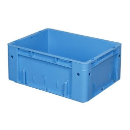 Schwerlastbehälter, geschlossen, PP, LxBxH 400x300x175 mm, 15 Liter, 2 Griffleisten, blau
