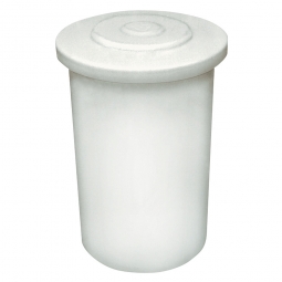 Salzlösebehälter mit Deckel, Inhalt 100 Liter, Außen-ØxH 450/520x780 mm, natur-transparent