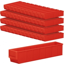 Regalkasten-Set "Profi", 48-teilig, rot, LxBxH 400x91x81 mm, Polypropylen-Kunststoff (PP)