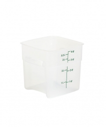 Platzsparbehälter, viereckig, LxBxH 185x185x187 mm, Inhalt 3,8 Liter - transluzent