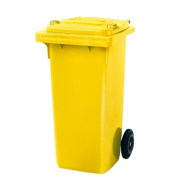 Müllbehälter, 120 Liter, gelb, BxTxH 480x550x930 mm, Polyethylen (PE-HD)