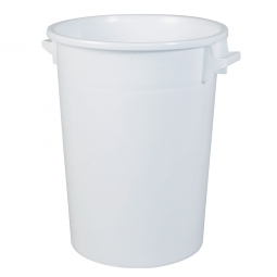 [B-Ware] - Rundtonne 100 Liter, Ø oben/unten 520/415 mm, weiß, Polyethylen-Kunststoff (PE-HD)