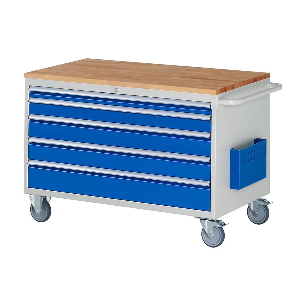 Montagewagen XXL BxTxH 1145x650x795mm, 5 Schubladen Montagewagen