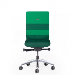 Bürodrehstuhl „Agilis AG10“, Polster grün gestreift, belastbar bis 120 kg