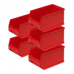 5x Sichtbox PROFI LB4, rot, Inhalt 2,9 Liter