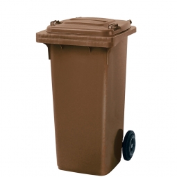 Müllbehälter, 120 Liter, braun, BxTxH 480x550x930 mm, Polyethylen (PE-HD)