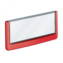 Türschild aus ABS-Kunststoff mit aufklappbarem Sichtfenster, BxH 149x52,5 mm, rot