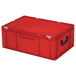 Euro-Koffer, LxBxH 600x400x230 mm, rot, mit 2 Tragegriffen auf den Stirnseiten