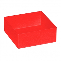 Einsatzkasten für Schubladen, rot, LxBxH 99x99x40 mm, Polystyrol-Kunststoff (PS)