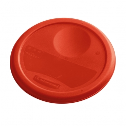 Deckel für runde Lebensmittel-Behälter Inhalt 5,7 und 7,5 Liter, rot, mit Dichtlippen