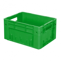 Schwerlastbehälter geschlossen, PP, LxBxH 400x300x210 mm, 17 Liter, 2 Durchfassgriffe, grün