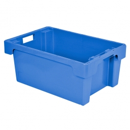 Drehstapelbehälter, LxBxH 600x400x200 mm, 32 Liter, blau
