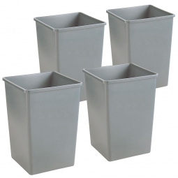 "Styleline" Abfallbehälter, rechteckig, Inhalt 132 Liter, Farbe grau, (VE= 4 Abfallbehälter)