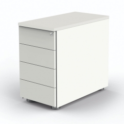 Anstell-Container "BUDGET" BxT 430x800 mm, höhenverstellbar, weiß/weiß