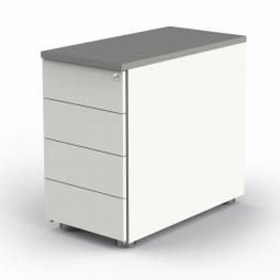 Anstell-Container "BUDGET" BxT 430x800 mm, höhenverstellbar, weiß/lichtgrau