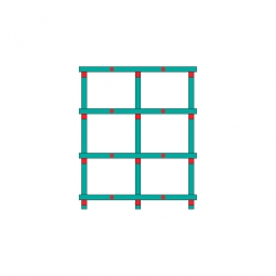Kunststoffregal mit 4 Lagerebenen, Stecksystem, BxTxH 1500x400x1820 mm, 500 mm lichte Fachhöhe