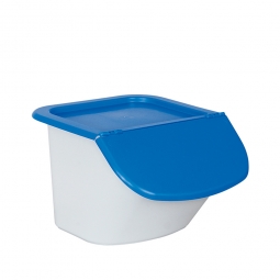 Zutatenbehälter / Zutatenspender, 15 Liter, LxBxH 440x400x280 mm, weiß/blau