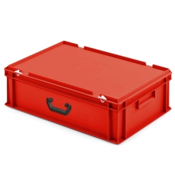 Euro-Koffer aus PP mit Tragegriff, LxBxH 600x400x185 mm, rot