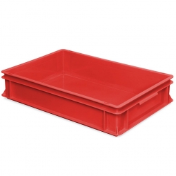 Eurobehälter mit 2 Griffleisten, LxBxH 600x400x120 mm, 23 Liter, rot